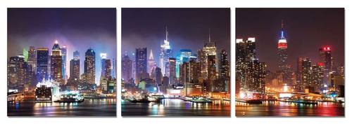 Modrest Cityscape 3-Panel Acrylic Painting by VIG Furniture