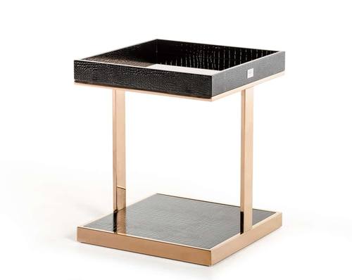 A&X Padua Modern Small Champagne & Rosegold End Table by VIG Furniture
