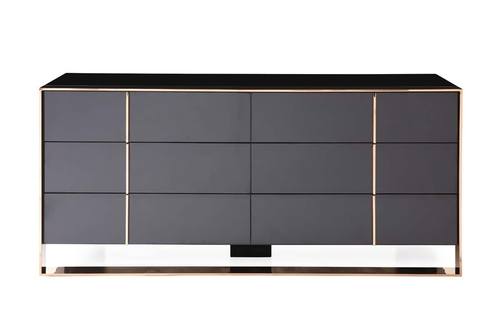 Nova Domus Cartier Modern Black & Rosegold Dresser by VIG Furniture