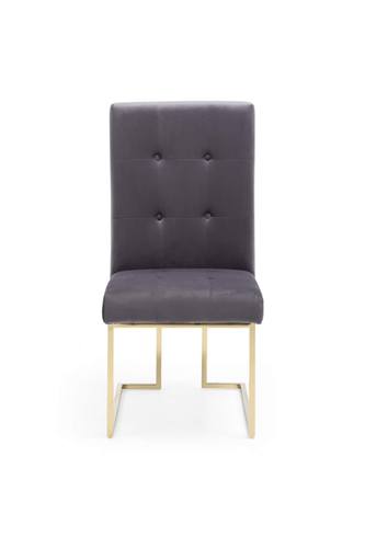 Modrest Legend Modern Grey Fabric & Gold Dining Chair (Set of 2) by VIG Furniture