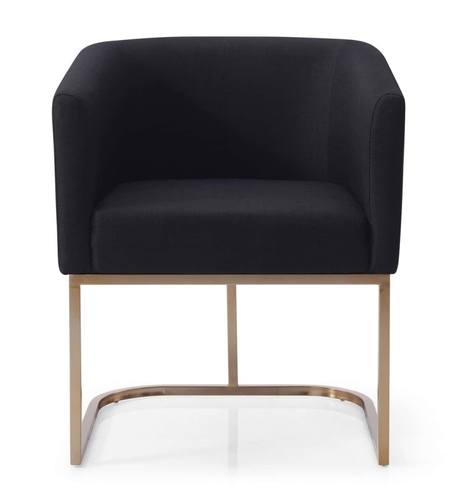 Modrest Yukon - Modern Black & Antique Brass Dining Chair by VIG Furniture