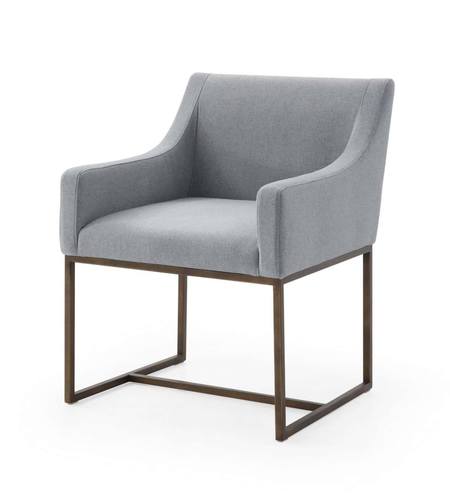 Modrest Elijah - Modern Grey & Copper Antique Brass Dining Chair by VIG Furniture