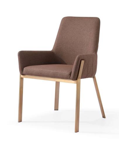 Modrest Robin - Modern Brown & Brass Dining Chair by VIG Furniture
