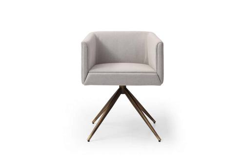 Modrest Riaglow - Contemporary Light Grey Fabric Dining Chair by VIG Furniture