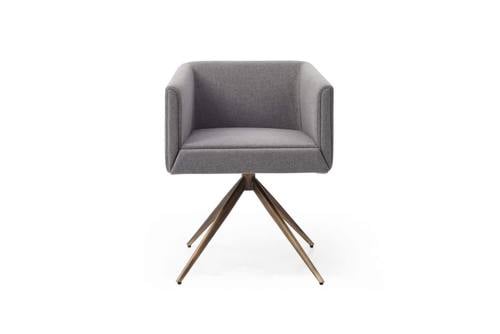 Modrest Riaglow - Contemporary Dark Grey Fabric Dining Chair by VIG Furniture