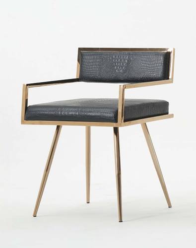 Modrest Rosario Modern Black & Rosegold Dining Chair by VIG Furniture