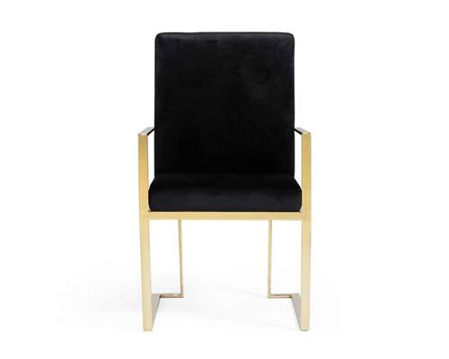 Modrest Fowler - Modern Black Velvet Dining Chair by VIG Furniture