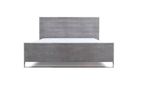 Modrest Charlene Modern Grey Elm & Stainless Steel Bed by VIG Furniture