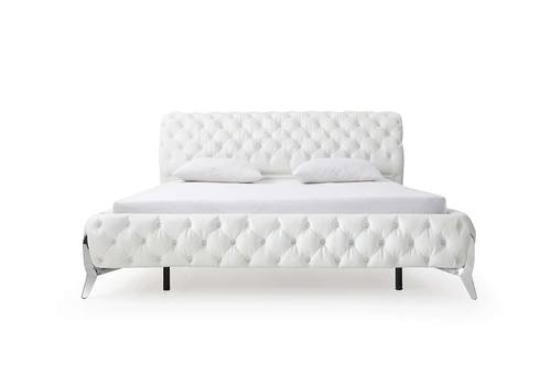 Modrest Legend Modern White Bonded Leather Bed by VIG Furniture