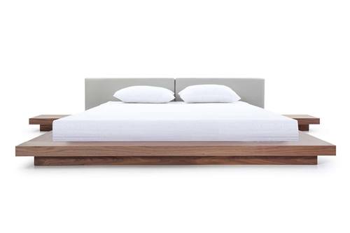 Modrest Opal Modern Walnut & Grey Platform Bed by VIG Furniture
