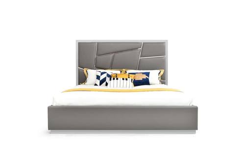Modrest Chrysler Modern Grey Bonded Leather Bed by VIG Furniture