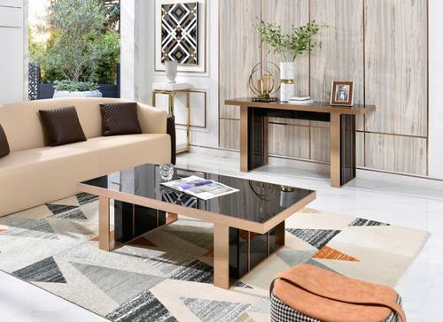 Nova Domus Cartier Modern Black & Rosegold Coffee Table by VIG Furniture