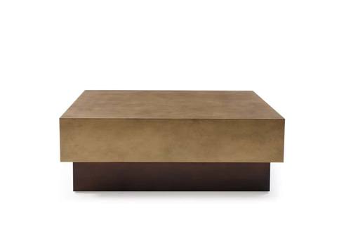 Modrest Derek - Modern Metal & Antique Copper Coffee Table by VIG Furniture