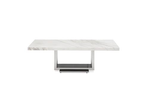 Modrest Kingsley Modern Marble & Stainless Steel Coffee Table by VIG Furniture