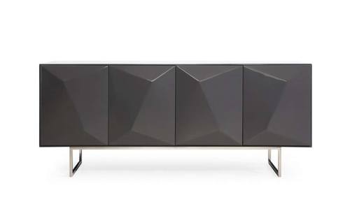 Modrest Vanguard - Modern Dark Grey High Gloss Buffet by VIG Furniture
