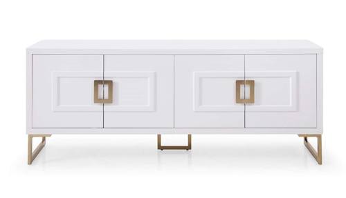 Modrest Leah - Contemporary White High Gloss & Champagne Gold Buffet by VIG Furniture