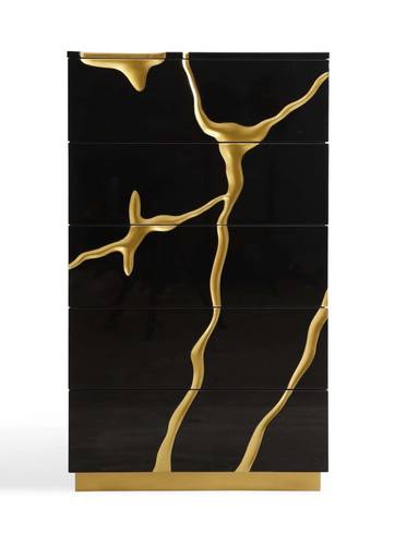 Modrest Aspen - Modern Black and Gold Chest by VIG Furniture