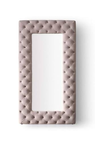 Modrest Legend - Transitional Grey Velvet Floor Mirror by VIG Furniture
