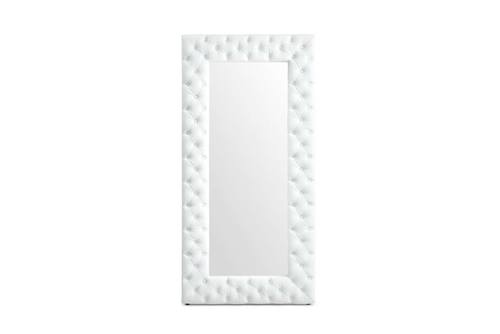 Modrest Legend - Modern White Bonded Leather Floor Mirror by VIG Furniture