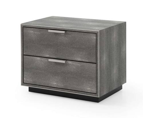 Modrest Dynasty - Modern Shagreen Two Drawer Nightstand by VIG Furniture