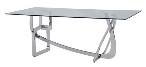 Modrest Adelaide Modern Stainless Steel & Glass Dining Table by VIG Furniture