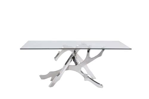 Modrest Legend Modern Glass & Stainless Steel Dining Table by VIG Furniture