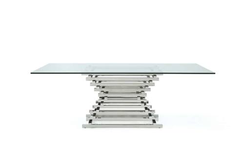 Modrest Crawford Modern Rectangular Glass Dining Table by VIG Furniture