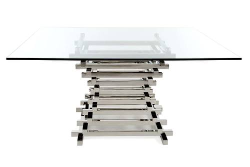 Modrest Crawford Contemporary Clear Glass Square Dining Table by VIG Furniture