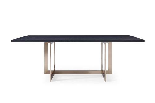 Modrest Pike - Modern Black Ash & Brass Dining Table by VIG Furniture