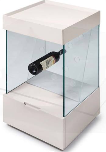 Modrest Vine Contemporary White Wine Shelf by VIG Furniture
