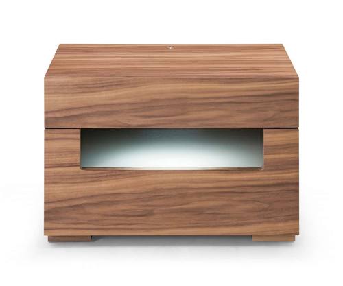 Modrest Ceres - Contemporary LED Walnut Nightstand by VIG Furniture