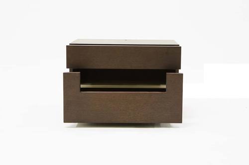 Ceres Modern Brown Oak & Grey Nightstand by VIG Furniture