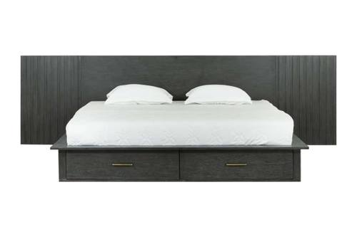 Modrest Manchester - Contemporary Platform Dark Grey Bed w/Drawers by VIG Furniture