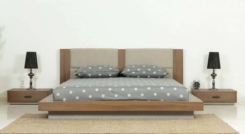 Nova Domus Fantasia - Contemporary Walnut & Grey Bed w/Two Nightstands by VIG Furniture