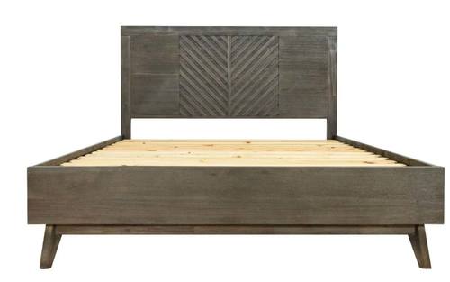 Modrest Daisy Mid-Century Dark Acacia Bed by VIG Furniture