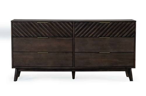 Modrest Daisy Mid-Century Dark Acacia Dresser by VIG Furniture