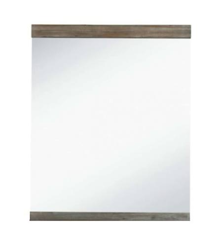 Modrest Daisy Mid-Century Dark Acacia Mirror by VIG Furniture