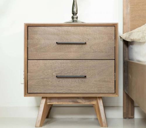 Modrest Claire - Contemporary Natural Light Mocha Acacia Nightstand by VIG Furniture