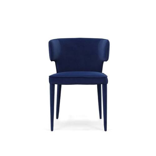 Modrest Lucero - Modern Blue Velvet Dining Armchair by VIG Furniture