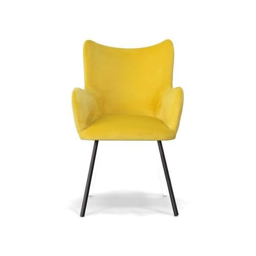 Modrest Barrett - Modern Yellow Velvet Dining Chair by VIG Furniture