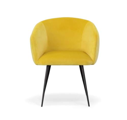 Modrest Luzerne - Modern Yellow Velvet Dining Chair by VIG Furniture