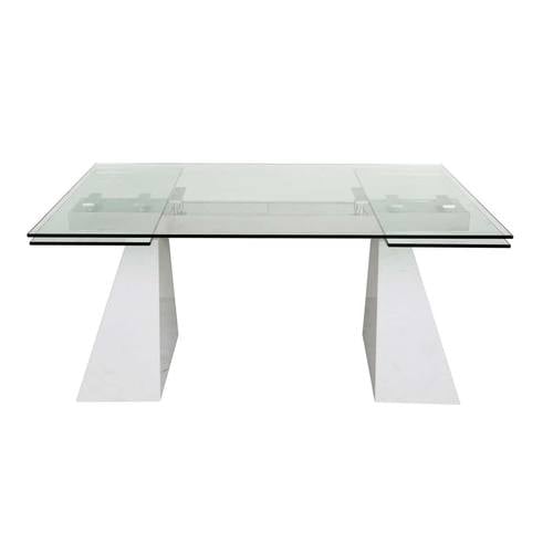 Modrest Latrobe - Modern Extendable Quartz Stone & Glass Dining Table by VIG Furniture