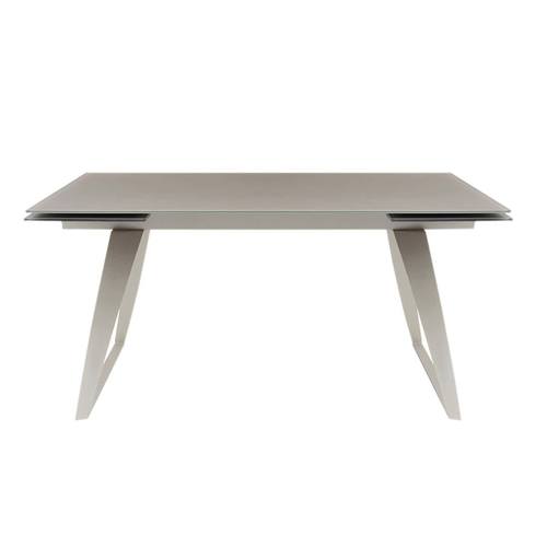 Modrest Pittson - Modern Extendable Grey Glass Dining Table by VIG Furniture