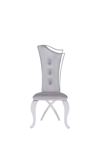 Modrest Bonnie Modern Grey Velvet & Stainless Steel Dining Chair (Set of 2) by VIG Furniture