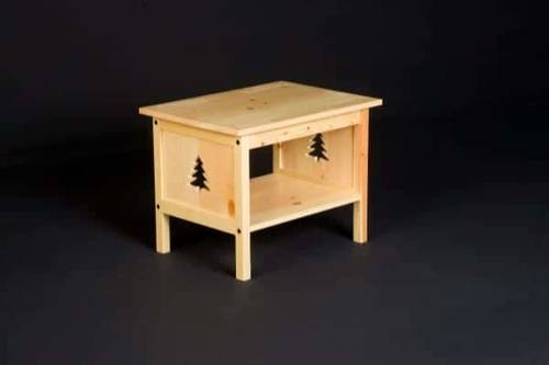 Pine Tree End Table by Viking Log Furniture
