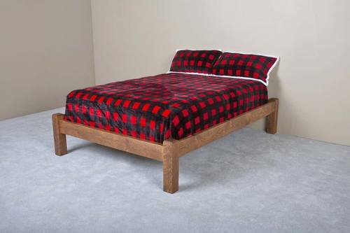 Barnwood Platform Bed by Viking Log Furniture