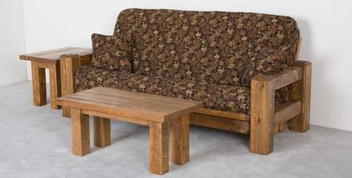 Barnwood Futon Frame Loveseat - Thumbnail 2