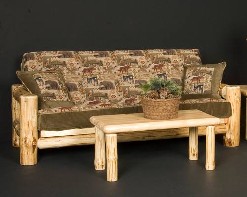 Wilderness Log Clear Futon Frame Loveseat - Thumbnail 4
