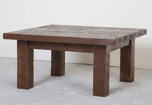 Barnwood Square Coffee Table by Viking Log Furniture
