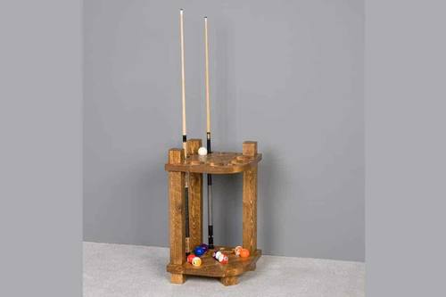 Barnwood Corner Cue Rack by Viking Log Furniture